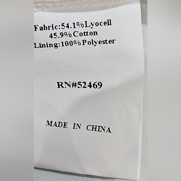 Pretty Garden White Babydoll Puff Sleeves‎ Dress w Pockets Size M NWT - Picture 6 of 12